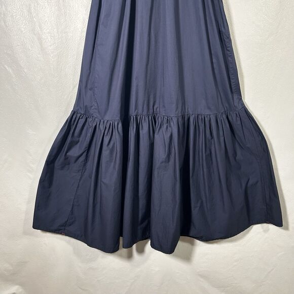 Xirena Freya Camisole Midi Tiered Dress Sz XS Cotton Midnight Blue Pockets Boho - Picture 13 of 16